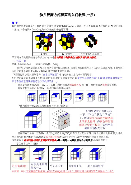魔方超级菜鸟入门教程(自己整理的)