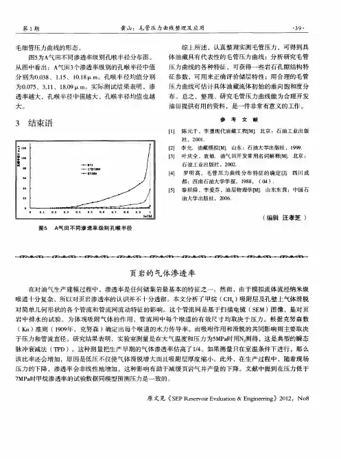 页岩的气体渗透率