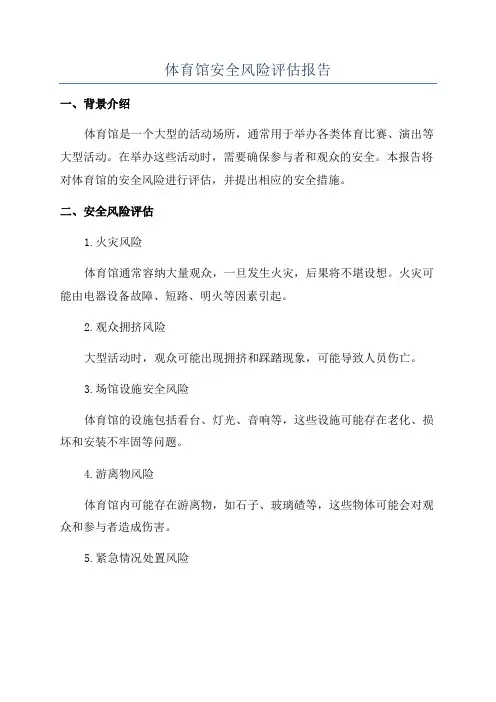体育馆安全风险评估报告