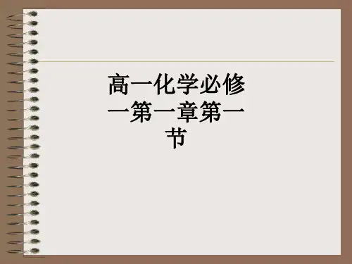 高一化学必修一第一章第一节PPT课件