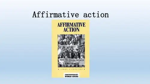 Affirmative action维权法案
