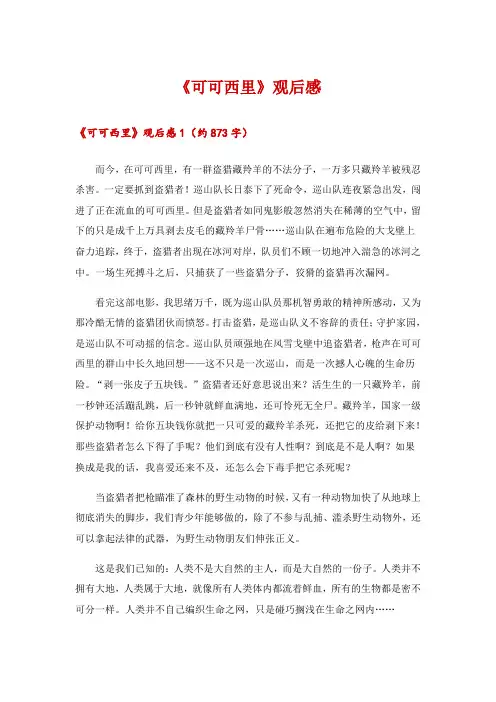 2024年《可可西里》观后感