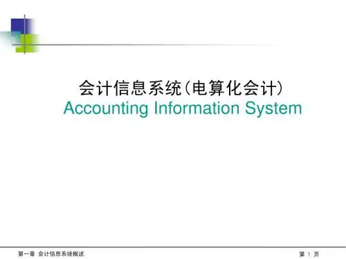 第一章会计信息系统概述