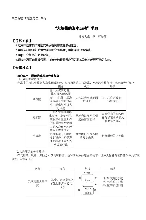 高三地理专题复习三海洋