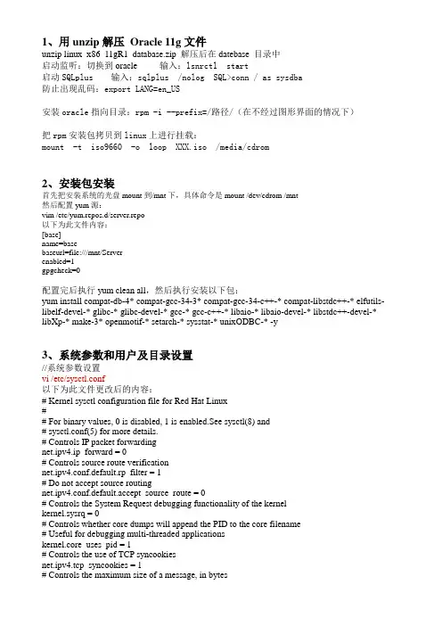 linux上安装Oracle 11g r1详解说明