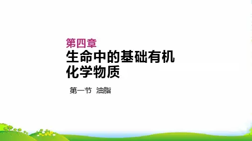 人教版高中化学选修五课件：第四章 生命中的基础有机化学物质 第一节 油脂(共34张PPT)