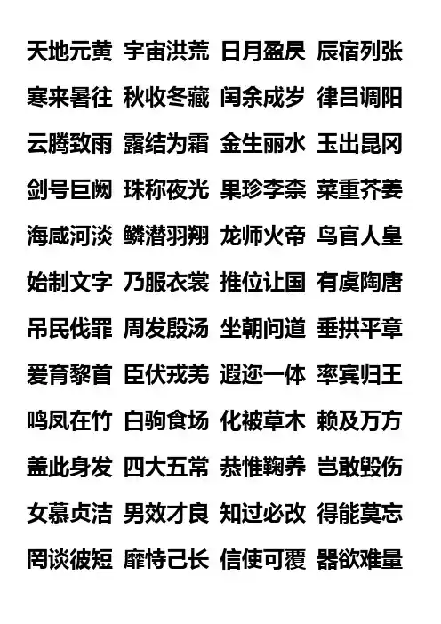 瘦金体千字文