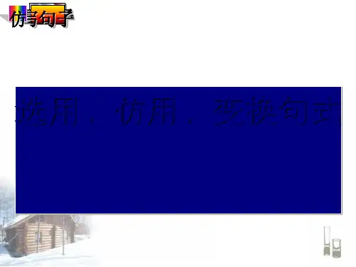 高考复习仿写句式PPT10 (共38张PPT)