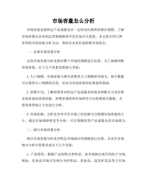 市场容量怎么分析