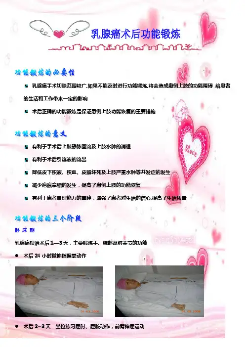 乳腺癌术后功能锻炼图