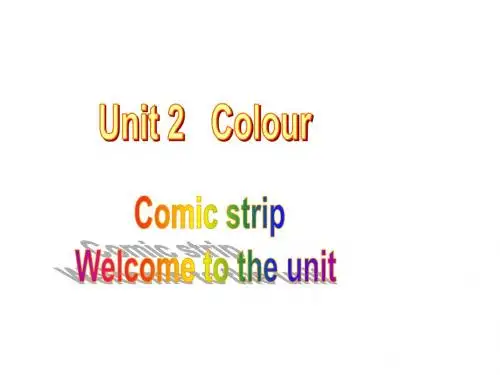 牛津译林版9A Unit2 Colour Comic strip Welcome to the unit课件(共20张PPT)
