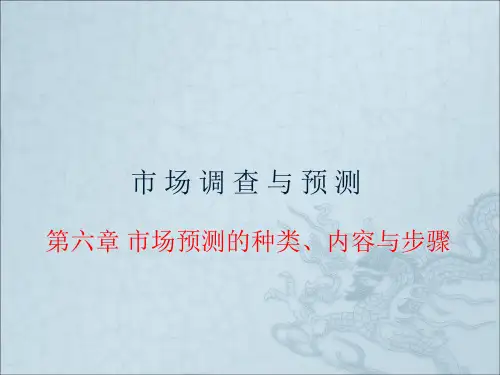 第6章 市场预测的种类、内容与步骤