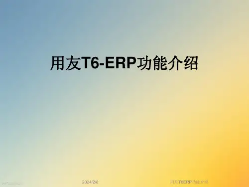 用友T6ERP功能介绍