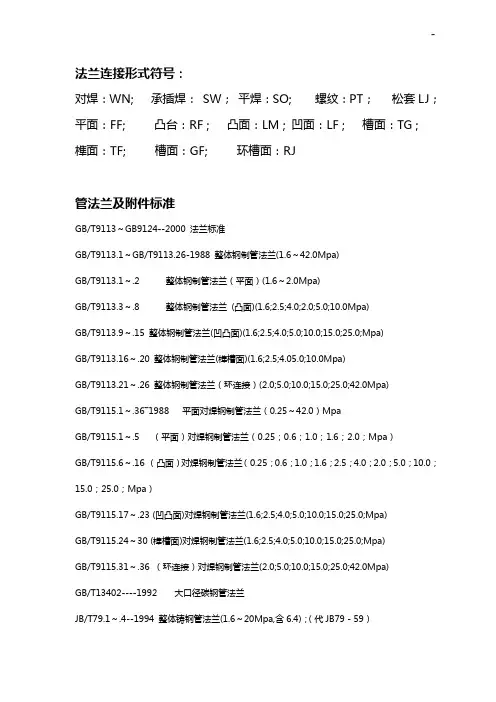 法兰连接形式符号