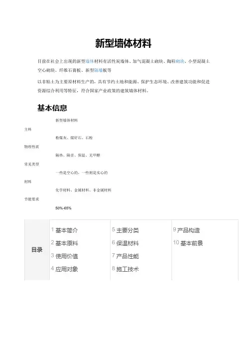 新型墙体材料汇编