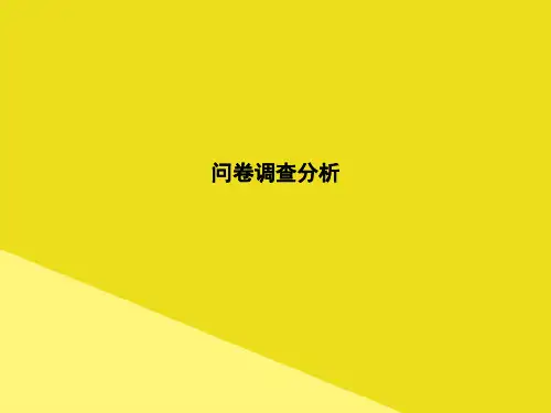 问卷调查分析PPT资料(正式版)
