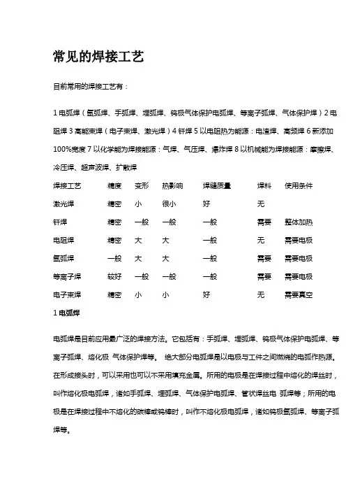 焊接方法及原理