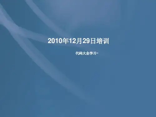 代码大全2培训ppt课件