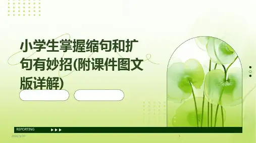 2024年度小学生掌握缩句和扩句有妙招(附课件图文版详解)