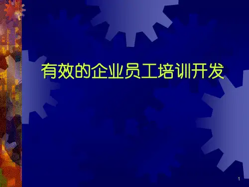 有效的企业员工培训开发精品PPT课件