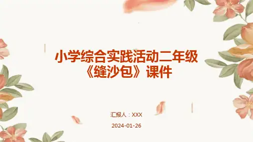 小学综合实践活动二年级《缝沙包》课件