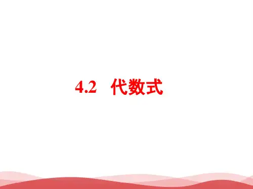 初中数学《代数式》(共15张)PPT课件