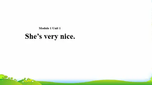 2022年外研版三年级英语下册Module1Unit1She’sverynice课件