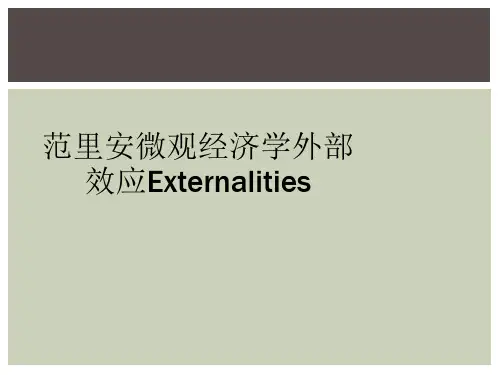 范里安微观经济学外部效应Externalities
