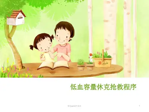 低血容量休克抢救程序PPT课件