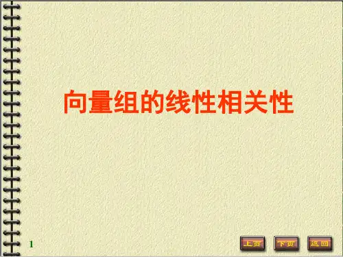 向量组的线性相关性