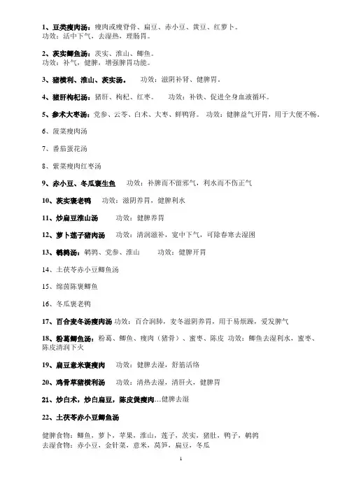 各种食物保健汤料