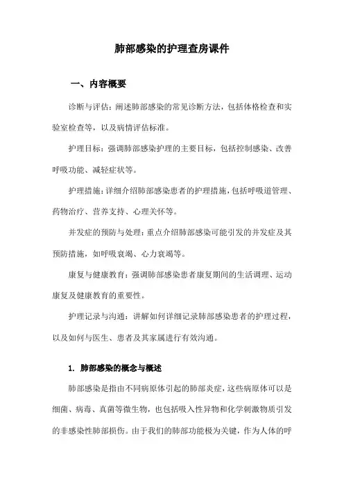 肺部感染的护理查房课件