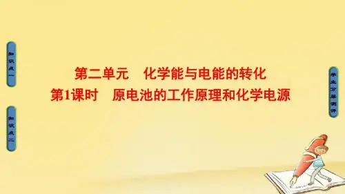 高中化学(苏教版选修4)课件：专题1 第2单元 第1课时 原电池的工作原理和化学电源
