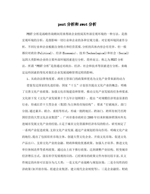 pest分析和swot分析