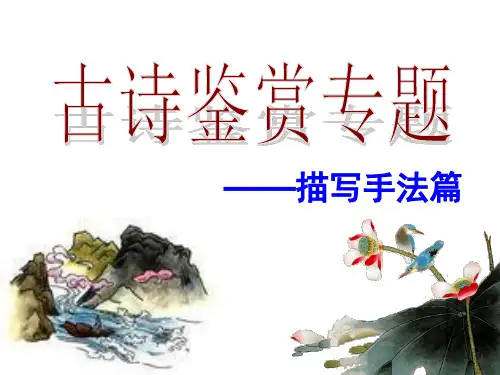 高考语文复习古诗鉴赏专题诗歌描写手法PPT精品课件