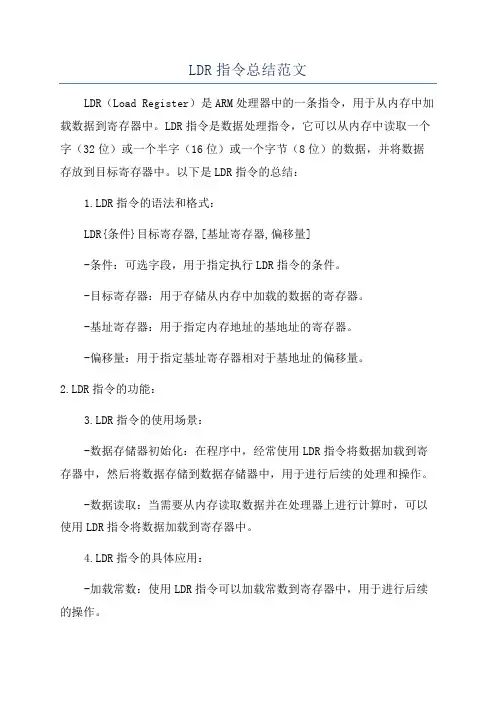 LDR指令总结范文
