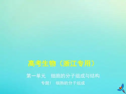 浙江省高考生物总复习专题1细胞的分子组成课件