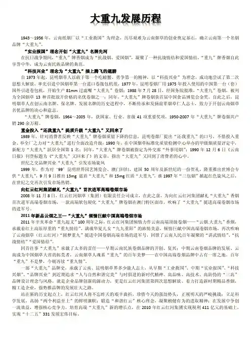 大重九发展历程