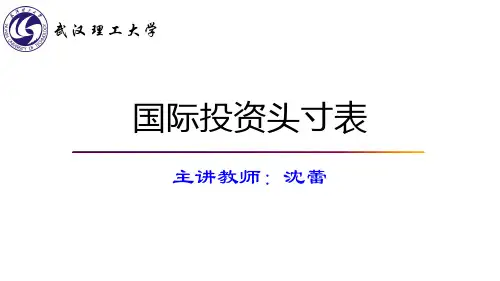 国际金融学_ 对外经济交易的总记录国际收支_14 国际投资头寸表_