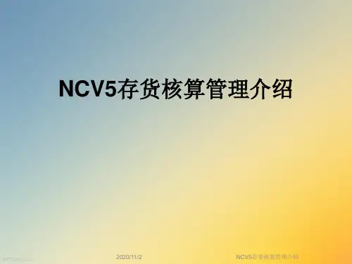 NCV5存货核算管理介绍