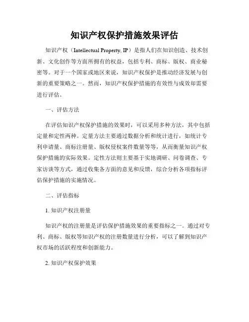 知识产权保护措施效果评估