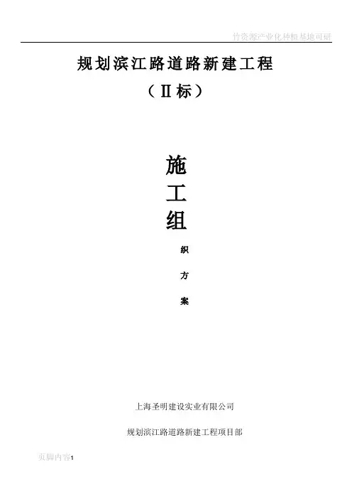 滨江路道路新建工程施工组织设计