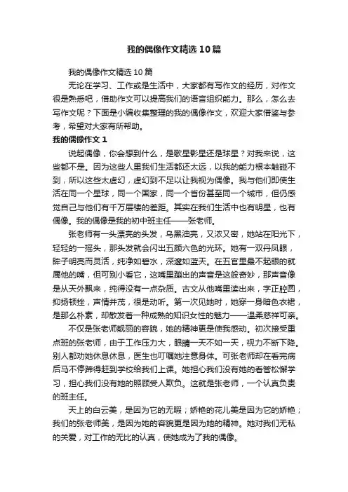 我的偶像作文精选10篇