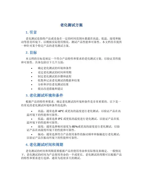 老化测试方案