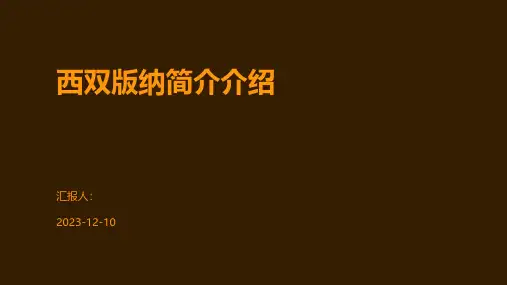西双版纳简介介绍