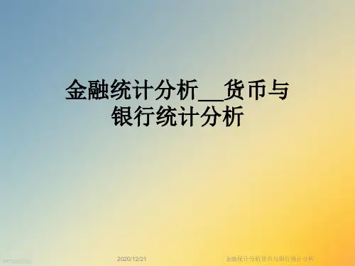 金融统计分析货币与银行统计分析