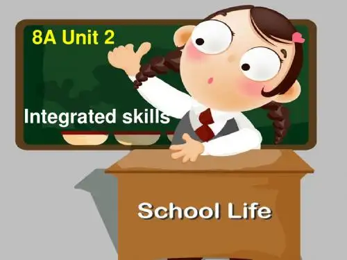 牛津译林版英语8AUnit2 School life Integrated skills公开课PPT课件