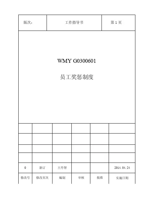电缆厂员工奖惩制度