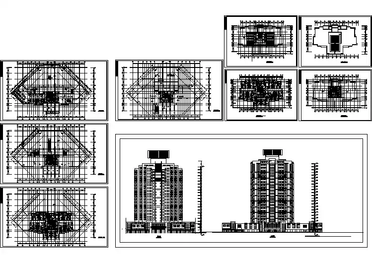 某市高层住宅楼建筑施工图(共9张)