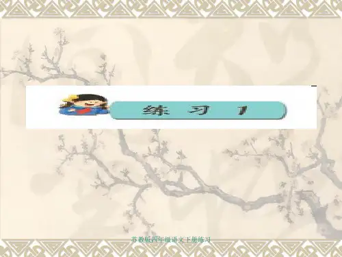 苏教版四年级语文下册练习